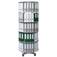 Soennecken Ordnerdrehsäule 845013681 lichtgrau, 5 Etagen, bis zu 120 Ordner, 203x80cm (HxØ) 4003969135291 Soennecken