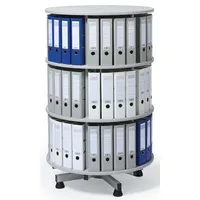 Soennecken Ordnerdrehsäule 845013481 lichtgrau, 3 Etagen, bis zu 72 Ordner, 130x80cm (HxØ) 4003969135277 Soennecken