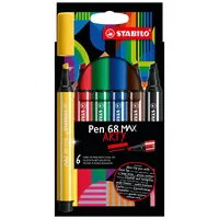 Stabilo Pen 68 MAX 6er Etui ARTY Filzstift Pen 68 MAX mit Keilspitze 4006381590006 Stabilo 6 Stück