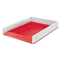 AKTION: LEITZ Briefablage WOW Duo Colour perlweiß/rot DIN A4, 1 St. mit Prämie nach Registrierung