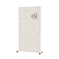 MAUL Akustik-Trennwand MAULconnecto Uplight 9662102, hellgrau 100,0 x 182,0 cm mit Rollen, 1 St.