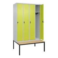 CP-Möbel C+P Spind Classic PLUS 4Abteile 2120x1200x815mm l.grc.gn 4066681745384 CP-Möbel