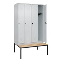 CP-Möbel C+P Spind Classic PLUS 4Abteile 2120x1200x815mm l.grl.gr 4066681745377 CP-Möbel