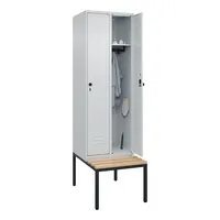 CP-Möbel C+P Spind Classic PLUS 2Abteile 2120x600x815mm l.grl.gr 4066681743731 CP-Möbel