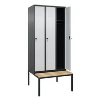 CP-Möbel C+P Spind Classic PLUS 3Abteile 2120x900x815mm s.grl.gr 4068192108207 CP-Möbel