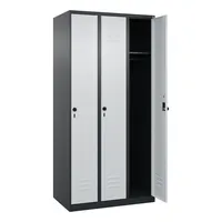 C+P Kleiderspind Classic PLUS mit Sockel 900 x 1.850 x 500 mm (B x H x T) schwarzgrau