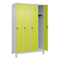 C+P Kleiderspind Classic PLUS mit Standfuß 1.200 x 1.950 x 500 mm (B x H x T) lichtgrau