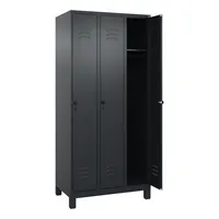 C+P Kleiderspind Classic PLUS mit Standfuß 900 x 1.950 x 500 mm (B x H x T) schwarzgrau
