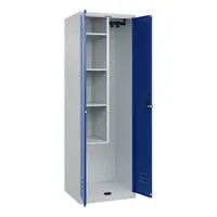 CP-Möbel Putzmittelschrank Classic Plus 080100-00-S10003 enzianblau, lichtgrau 60,0 x 50,0 x 185,0 cm, aufgebaut 4067521356906 CP-Möbel