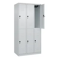 CP-Möbel Spind Classic Plus lichtgrau 080300-30-S10008, 6 Schließfächer 90,0 x 50,0 x 185,0 cm 4067521357996 CP-Möbel