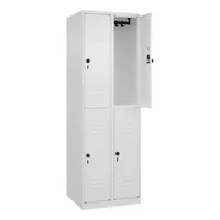 CP-Möbel Spind Classic Plus verkehrsweiß 080300-20-S10012, 4 Schließfächer 60,0 x 50,0 x 185,0 cm 4067521357644 CP-Möbel
