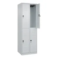 CP-Möbel Spind Classic Plus lichtgrau 080300-20-S10008, 4 Schließfächer 60,0 x 50,0 x 185,0 cm 4067521357606 CP-Möbel