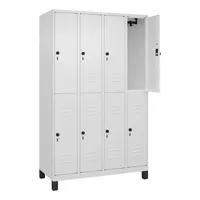 C+P Kleiderspind Classic PLUS mit Standfuß 1.200 x 1.950 x 500 mm (B x H x T) verkehrsweiß