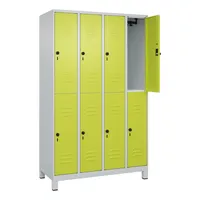CP-Möbel C+P Spind Classic PLUS doppelt 4Abteile 1950x1200x500mm l.grc.gn 4066681623644 CP-Möbel