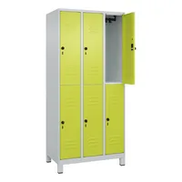 CP-Möbel C+P Spind Classic PLUS doppelt 3Abteile 1950x900x500mm l.grc.gn 4066681621848 CP-Möbel