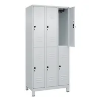 CP-Möbel C+P Spind Classic PLUS doppelt 3Abteile 1950x900x500mm l.grl.gr 4066681621831 CP-Möbel