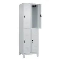 CP-Möbel C+P Spind Classic PLUS doppelt 2Abteile 1950x600x500mm l.grl.gr 4066681620032 CP-Möbel