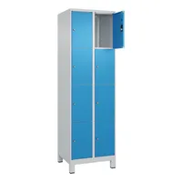 CP-Möbel C+P Schließfachschrank Classic PLUS 2x4Fächer 1950x600x500mm l.grl.bl 4066681680340 CP-Möbel