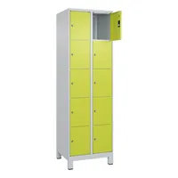 CP-Möbel C+P Schließfachschrank Classic PLUS 2x5Fächer 1950x600x500mm l.grc.gn 4066681680555 CP-Möbel