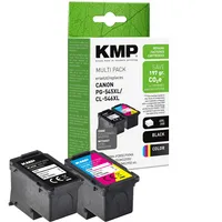 KMP Tintenpatrone Kompatibel mit Canon PG545XL/CL546XL schwarz, cyan/magenta/gelb