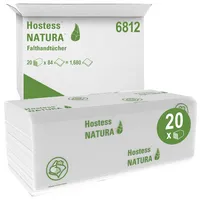 Scott Falthandtücher Hostess Natura 6812, 25x50cm, 2-lagig, Lagenfalz (C-Falz), weiß, Recyclingpapier 5027375007149 Scott 1680 Blatt