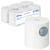 Kleenex Rollenhandtücher UltraT 6780, Außenabrollung, 2-lagig, weiß, Airflex 5027375050688 Kleenex 6 Stück