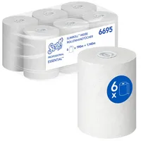 Scott Rollenhandtücher ESSENTIALT 6695, Außenabrollung, 1-lagig, weiß, Airflex 5033848038787 Scott 6 Stück