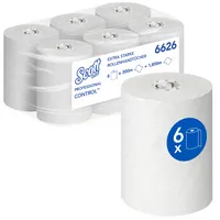 Scott Rollenhandtücher ControlT EXTRA STRONG 6626, Innenbabrollung, 1-lagig, weiß, Airflex 5027375051364 Scott 6 Rolle