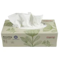 memo Kosmetiktücher H3458, Recycling Extra Soft, 4-lagig, 20x21cm 4039468024859 memo 100 Stück