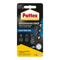 Pattex Sekundenkleber 9H PSMG3 Gel Mini Trio, 3x1g, permanent 4015000429207 Pattex 3 Stück
