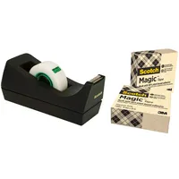 Scotch Klebebandabroller Magic A greener choice 900C38G3, für Klebebänder bis 19mm x 33m, schwarz 0051141406091 Scotch