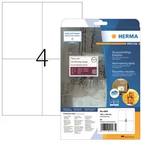 HERMA Wetterfeste Folienetiketten A4, 105 x 148 mm, weiß, extrem stark haftend