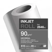 Clairefontaine Inkjetplotterpapier Inkjet Universal 90 g/m² 6 Rl./Pack.