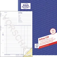 5 x Avery Zweckform Formularbuch Auftrag A4 selbstdurchschreibend 2x40