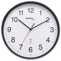 TechnoTrade Import-Export GmbH  Funkuhr WT 8030, silber/schwarz, 30cm, rund, analog 4029665080307 TechnoTrade Import-Export GmbH