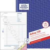 AVERY Zweckform Auftragsbuch A5 selbstdurchschreibend 4004182017265 AVERY Zweckform
