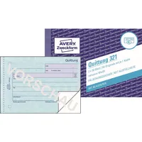 AVERY Zweckform Quittung, inkl. MwSt. Formularbuch 321 - 2 x 50 Blatt
