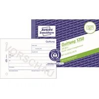 AVERY Zweckform Quittung, MwSt. separat ausgewiesen Formularbuch 1250, 1 St.
