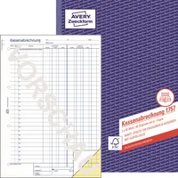 AVERY Zweckform Kassenbuch 1757 A4 selbstdurchschreibend 2x40 Blatt 4004182017579 AVERY Zweckform