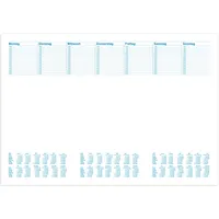 RNK-Verlag Schreibtischunterlage Office - 2024/2025/2026 weiß Papier 48,0 x 33,0 cm, 30 Blatt