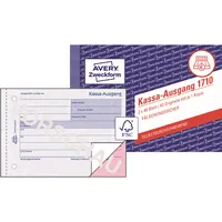 AVERY Zweckform KassaAusgang/1710 A6 quer weiß/rosa selbstdurchschreibend 2x40 Blatt
