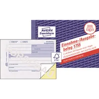 AVERY Zweckform Einnahme/Ausgabe 1755 selbstdurchschreibend A6 4004182017555 AVERY Zweckform 40 Blatt