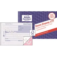 AVERY Zweckform KassaEingang/1711 DIN A6 quer weiß/rosa sd Inh.2x 40 Blatt