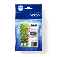 Brother Original LC-422XLVAL Tintenpatronen Value Pack MFC-J5340DW, MFC-J5345DW, MFC-J5740DW, MFC-J6540DW, MFC-J6940DW (bestehend aus 4 Tintenpatronen: Schwarz, Cyan, Magenta, Gelb), XL