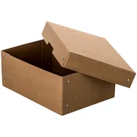 Falken Aufbewahrungsbox PureBox Nature 22001816, mit Deckel, außen 18x10x25cm, Pappe natronbraun 4014481245627 Falken