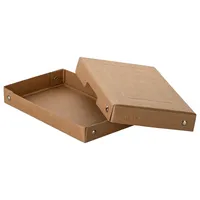 Falken Aufbewahrungsbox PureBox Nature 22001824, mit Deckel, außen 12x2,5x18,5cm, Pappe natronbraun 4014481245641 Falken