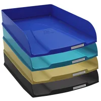 Exacompta Briefablage Neo Deco 111505SETD, A4, farbig sortiert, Polystyrol stapelbar 9002493150058 Exacompta 4 Stück