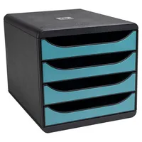 Exacompta Schubladenbox SKANDI 31034D 4Schübe 347x278x267m pa.bl 9002493310346 Exacompta