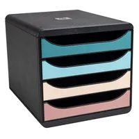 Exacompta Schubladenbox SKANDI 310606D 4Schübe 347x278x267m sort 9002493310605 Exacompta