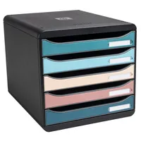 Exacompta Schubladenbox SKANDI 309606D 5Schübe 347x278x271m sort 9002493309609 Exacompta